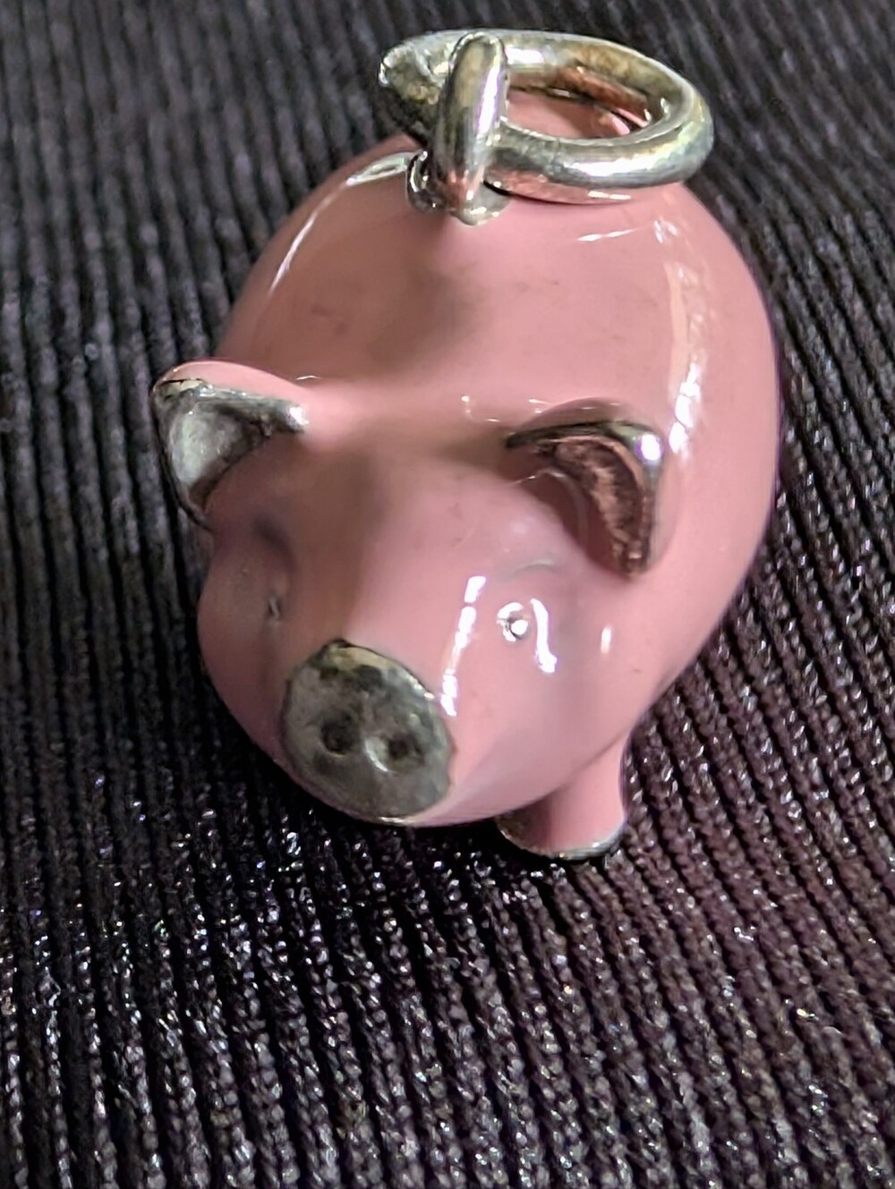 Tiffany And Company Pink Pig Charm Sterling Silver